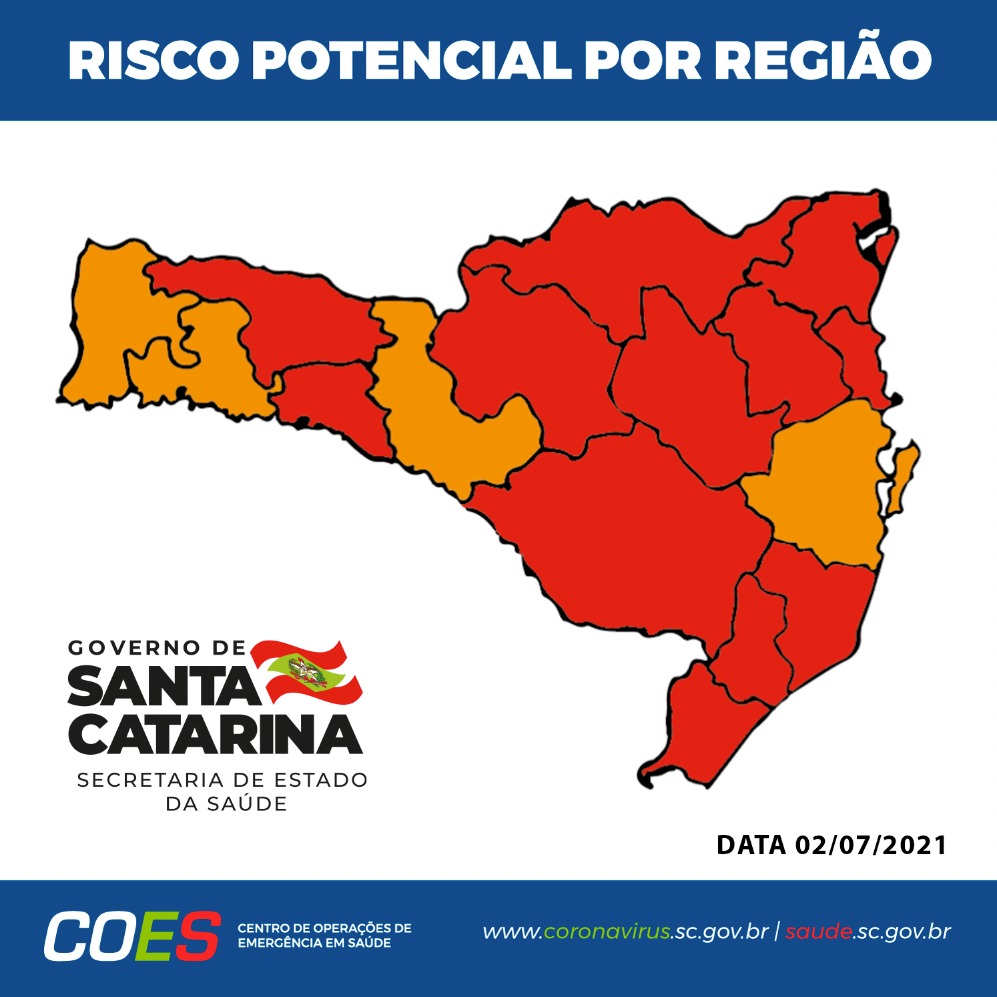 Mapa de risco por região. Clique para abrir